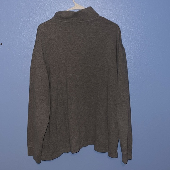 Polo Ralph Lauren Sweater Men 2XL Gray Quarter Zip Pony Logo Pullover. MM - Picture 5 of 6